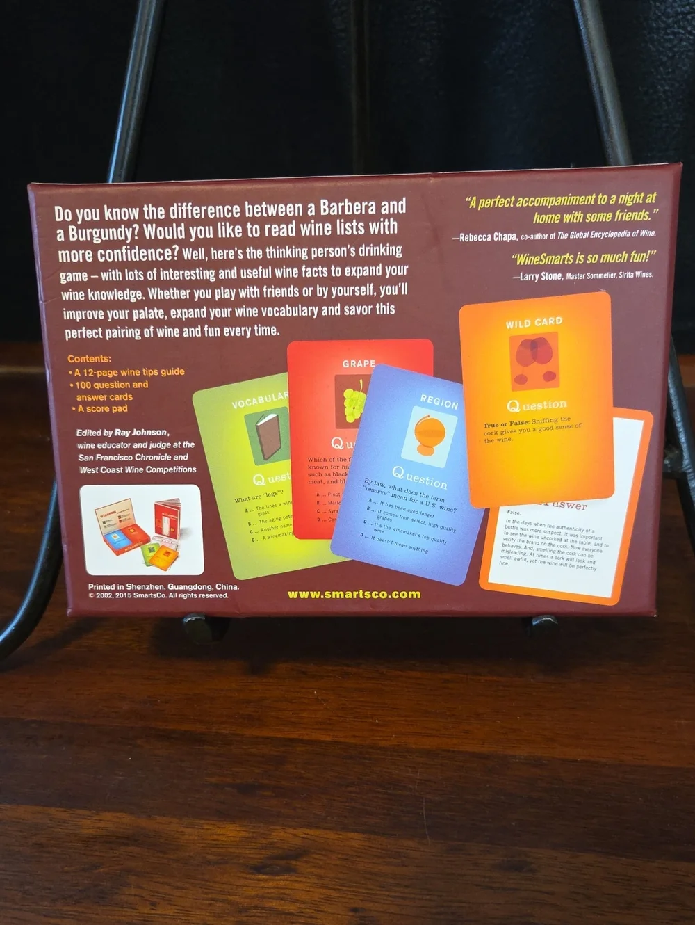 WINE SMARTS by SmartsCo. Card Game
